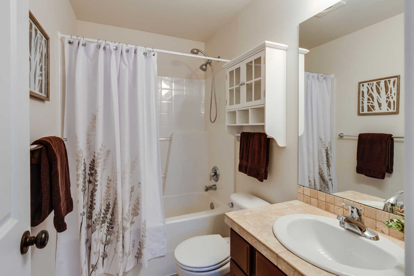 Image of a finished bathroom.
